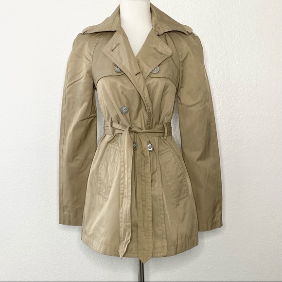 Express Jackets & Blazers - EXPRESS Khaki Belted Trench Coat